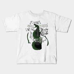 Dark broken castle with a serpent Kids T-Shirt